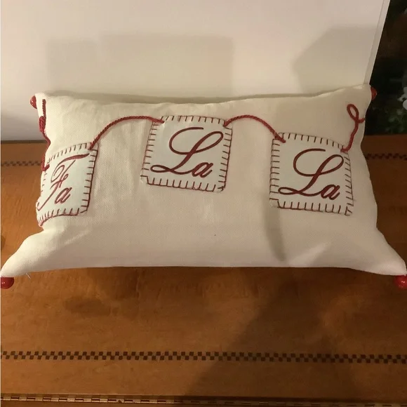 Pottery Barn Fa La La Holiday Pillow - Picture 2 of 7